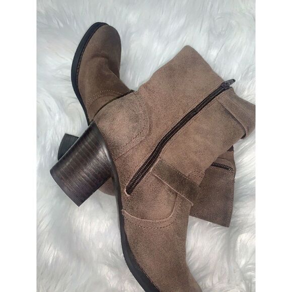 Crown Vintage Brown Suede Ankle Boots Size 6.5 US - Picture 5 of 6